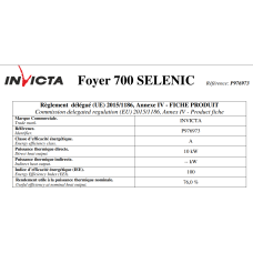 Камінна топка Invicta Selenic 700 тристороння з шибером 