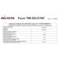 Камінна топка Invicta Selenic 700 ліве бокове шкло з шибером 