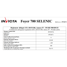 Камінна топка Invicta Selenic 700 ліве бокове шкло з шибером 