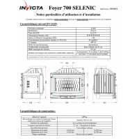 Камінна топка Uniflam 700 Selenic праве бокове скло з шибером 