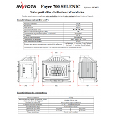 Камінна топка Invicta Selenic 700 праве бокове шкло з шибером 