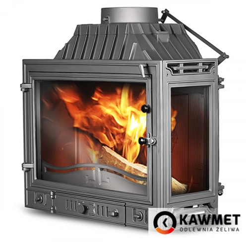 Камінна топка KAWMET W4 PB (14.5 kW) праве бокове скло➡️купити Львів➡️доставка Кривий Ріг, Кам`янське, Дніпро, Павлоград