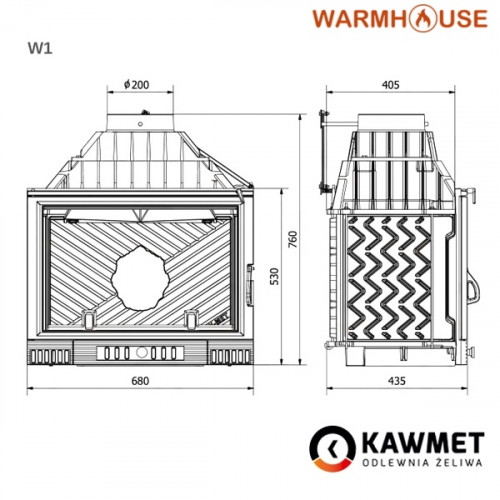 Камін KAWMET W1 Feniks (18 kW) конвекційний тип ➡️ купити ➡️ доставка Луцьк, Володимир, Ковель, Сарни Камін KAWMET W1 Feniks (18 kW) конвекційний тип ➡️ купити ➡️ доставка Луцьк, Володимир, Ковель, Сарни