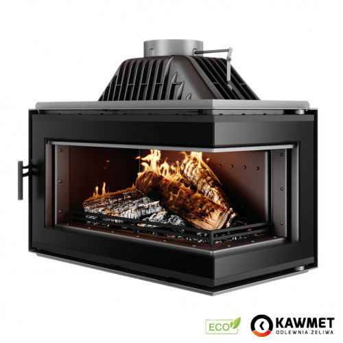 Камінна топка KAWMET W16 PB Black (13.5 kW) ECO чавун на дрова конвекційна
