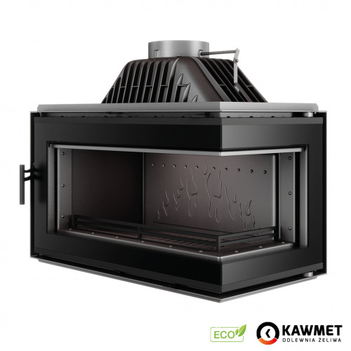 Камінна топка KAWMET W16 PB Black (13.5 kW) ECO чавун на дрова конвекційна
