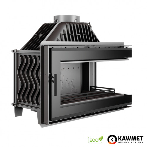 Камінна топка KAWMET W16 PB Black (13.5 kW) ECO чавун на дрова конвекційна