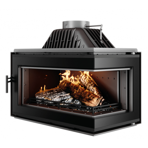 Камінна топка KAWMET W16 PB Black (13.5 kW) ECO чавун на дрова конвекційна