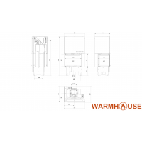 Камінна топка Kratki VN 610/430 ліва BS гільйотина black thermotec