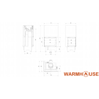 Камінна топка Kratki VN 700/480 ліва BS гільйотина black thermotec