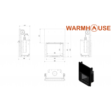 Каминная топка Kratki FELIX 14 гильотина с водяным контуром 