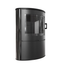 Печь каминная Kratki Koza AB S 2 кафель черный / black thermotec