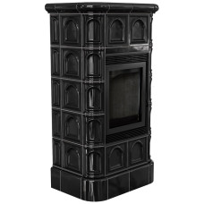 Печь каминная Kratki Blanka кафель черный / black thermotec