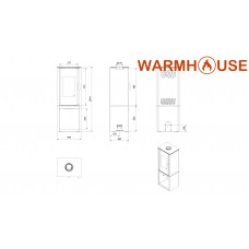 Печь каминная Kratki KOZA ENYO FLAT 01