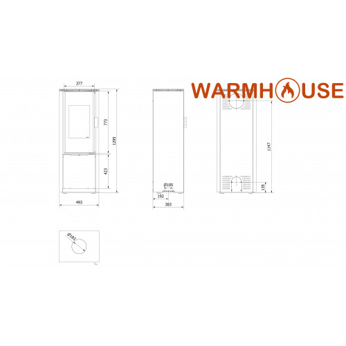 Піч камінна Kratki KOZA ENYO FLAT 02