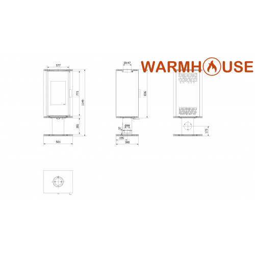 Піч камінна Kratki KOZA ENYO FLAT 03 Піч камінна Kratki KOZA ENYO FLAT 03