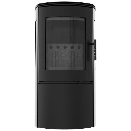 Сталева пічка камін на дровах Falcon view Ø 150мм / 10 кВт black thermotec ➡️ купити та замовити у Львові магазин WARMHOUSE