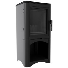 Печь каминная Kratki Koza K5/S/W black thermotec с углублением для дров