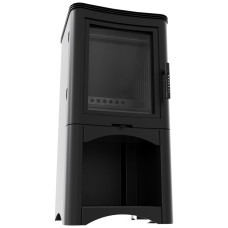 Печь каминная Kratki Koza K5/S/W black thermotec с углублением для дров