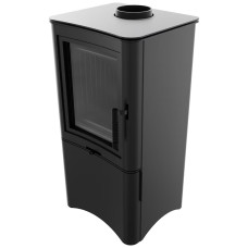Печь каминная Kratki Koza K5/S/W/D black thermotec с углублением для дров