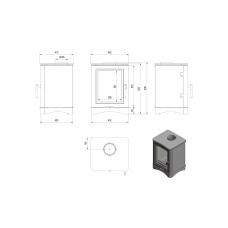 Печь каминная Kratki Koza K5/S
