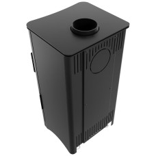 Печь каминная Kratki Koza K5/S/W/D black thermotec с углублением для дров