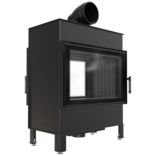 Сталевий камін Kratki Lucy Tunnel 14 кВт / Ø 200 мм black thermotec ➡️ інтернет - магазин WARMHOUSE Львів