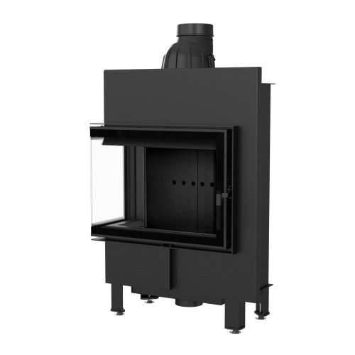 Сталевий камін на дрова Kratki Lucy Slim лівий 8 кВт / Ø 160 мм black thermotec ➡️ інтернет - магазин WARMHOUSE Львів