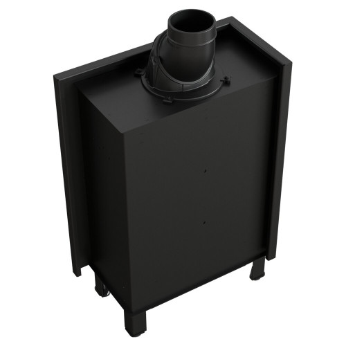 Сталевий камін на дрова Kratki Lucy Slim лівий 8 кВт / Ø 160 мм black thermotec ➡️ інтернет - магазин WARMHOUSE Львів