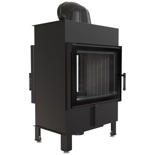 Сталевий камін Kratki Lucy Tunnel 12 кВт / Ø 200 мм black thermotec ➡️ інтернет - магазин WARMHOUSE Львів