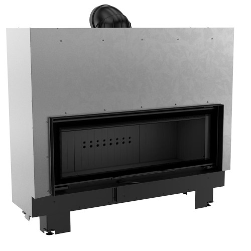 Сталевий камін Kratki MB120 / 20 кВт / Ø 200 підйомний вертикально вверх black thermotec ➡️ інтернет - магазин WARMHOUSE Львів
