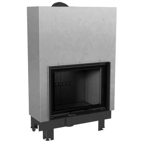 Сталевий камін Kratki MBM 10 кВт Ø 200 підйомний механізм дверцят black thermotec ➡️ магазин WARMHOUSE Львів