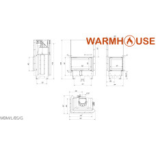 Камінна топка Kratki MBM 10 ліва BS гільйотина black thermotec