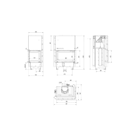 Камінна топка Kratki MBM 10 права BS гільйотина black thermotec