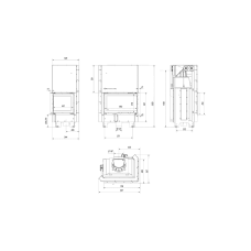 Камінна топка Kratki MBM 10 права BS гільйотина black thermotec