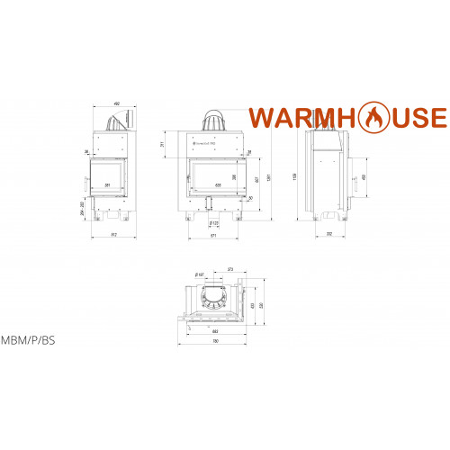 Сталевий камін Kratki MBM правий 10 кВт / Ø 200 мм ➡️ магазин WARMHOUSE Львів Сталевий камін Kratki MBM правий 10 кВт / Ø 200 мм ➡️ магазин WARMHOUSE Львів