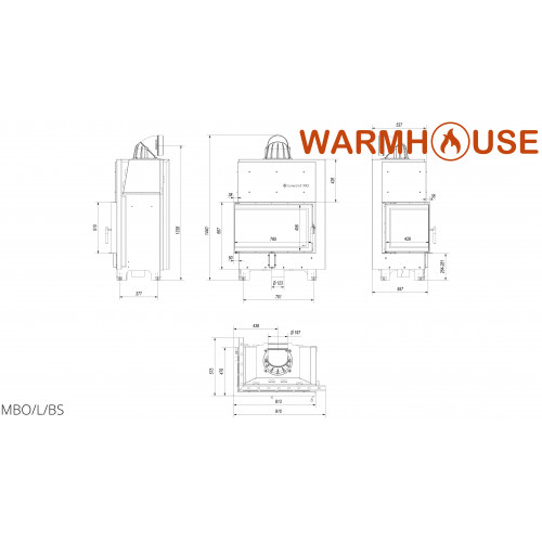 Сталевий камін Kratki MBO лівий 15 кВт / Ø 200 мм ➡️ інтернет - магазин WARMHOUSE Львів Сталевий камін Kratki MBO лівий 15 кВт / Ø 200 мм ➡️ інтернет - магазин WARMHOUSE Львів