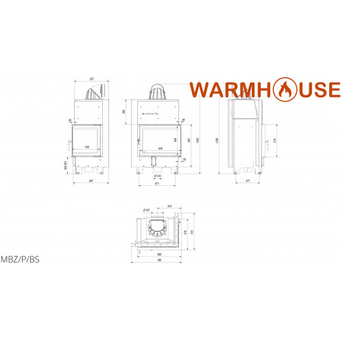 Сталевий камін Kratki MBZ правий 13 кВт / Ø 200 мм ➡️ інтернет - магазин WARMHOUSE Львів Сталевий камін Kratki MBZ правий 13 кВт / Ø 200 мм ➡️ інтернет - магазин WARMHOUSE Львів