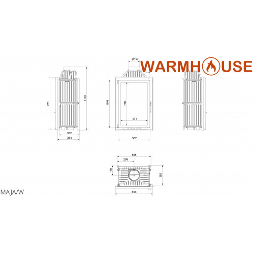 Камін чавунний на дрова Kratki Maja Вежа 15 кВт / Ø 200 мм ➡️ інтернет - магазин WARMHOUSE Львів Камін чавунний на дрова Kratki Maja Вежа 15 кВт / Ø 200 мм ➡️ інтернет - магазин WARMHOUSE Львів