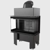 Камінна топка Kratki NBC 7 ліва/права BS з боковим відкриванням дверей (7.0 кВт) black thermotec