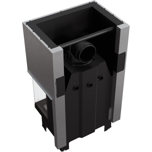 Сталевий камін Kratki NBC 800/400 лівий правий 10 кВт Ø 200 мм Lift-up black thermotec ➡️ інтернет - магазин WARMHOUSE Львів