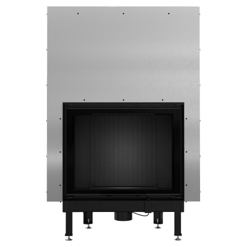 Сталевий камін Kratki Nadia 13 кВт / Ø 200 мм Lift-up гільйотина відкриття вгору black thermotec ➡️ інтернет - магазин WARMHOUSE Львів