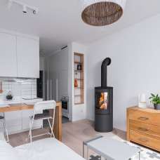 Печь каминная Kratki Koza Picard black thermotec