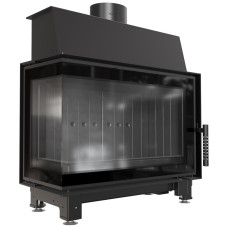 Камінна топка Kratki Simple S ліва BS (6,0 кВт) black thermotec
