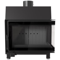 Камінна топка Kratki Simple S права BS (6,0 кВт) black thermotec