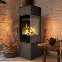 Піч камінна Kratki Thor 8 black thermotec