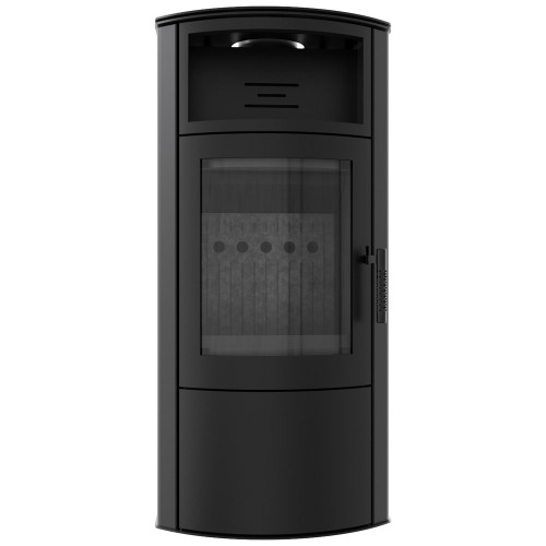 Сталева пічка камін сталева на дровах Kratki Koza Titan Ø 150мм / 11 кВт black thermotec 