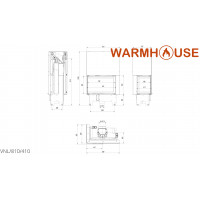 Камінна топка Kratki VN 810/410 ліва BS гільйотина black thermotec