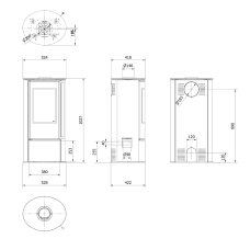 Печь каминная Kratki Erik black thermotec