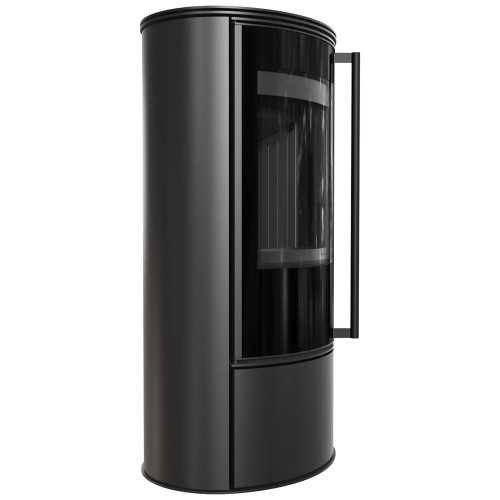 Дров'яна сталева пічка камін Kratki Erik Ø150мм / 5,5 кВт black thermotec ➡️ купити WARMHOUSE Львів