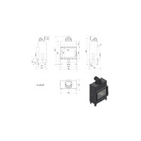 Камінна топка Kratki Floki S 8 кВт/Ø160мм black thermotec